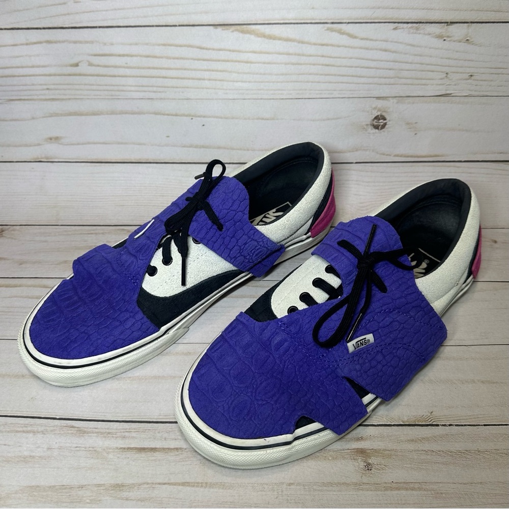Vans Era Deconstructed Purple Croc Suede Sneakers Mens 8 Womens 9.5 Low Top